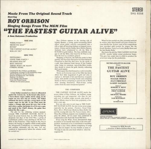 Roy Orbison The Fastest Guitar Alive vinyl LP album (LP record) UK RYOLPTH720878