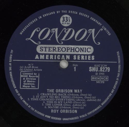 Roy Orbison The Orbison Way - EX vinyl LP album (LP record) UK RYOLPTH586376