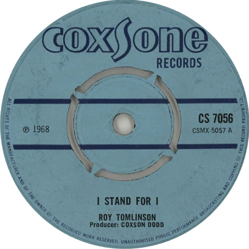 Roy Tomlinson I Stand For I 7" vinyl single (7 inch record / 45) UK R5207IS569098