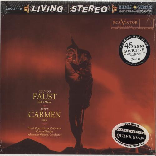 Royal Opera House Orchestra "Faust" Ballet Music / "Carmen" Suite - 200gm 4 x 1-Sided 45 Series - Sealed 4-LP vinyl album record set US X2-4LFA850675