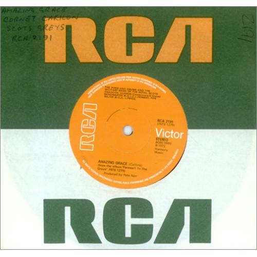 Royal Scots Dragoon Guards Amazing Grace - Solid 7" vinyl single (7 inch record / 45) UK RS907AM419779