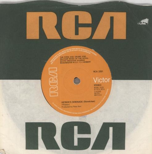 Royal Scots Dragoon Guards The Day Is Ended 7" vinyl single (7 inch record / 45) UK RS907TH857538