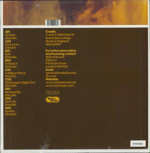 Royksopp Melody A.M.: 20th Anniversary + Numbered - Sealed 2-LP vinyl record set (Double LP Album) UK YKS2LME790788