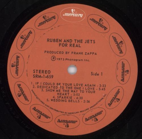 Ruben And The Jets For Real! vinyl LP album (LP record) US R&JLPFO397295