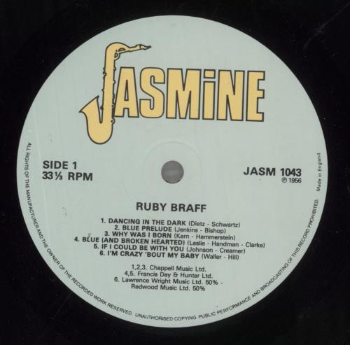 Ruby Braff Ruby Braff vinyl LP album (LP record) UK R/BLPRU492834