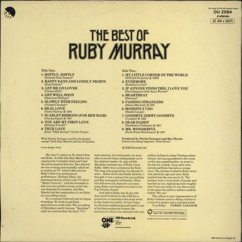 Ruby Murray The Best Of - Autographed vinyl LP album (LP record) UK RURLPTH777812