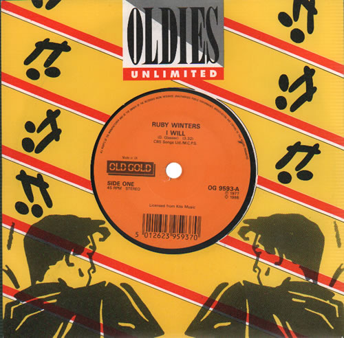Ruby Winters I Will 7" vinyl single (7 inch record / 45) UK RU-07IW633692