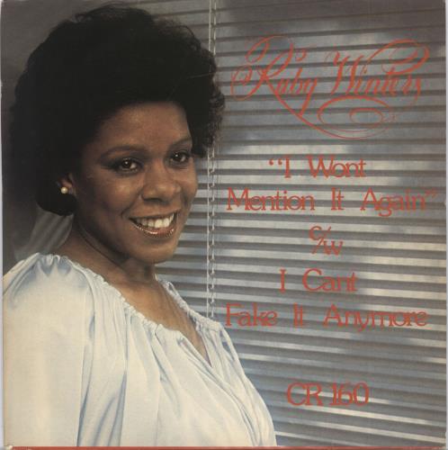 Ruby Winters I Won't Mention It Again - White Vinyl 7" vinyl single (7 inch record / 45) UK RU-07IW702357