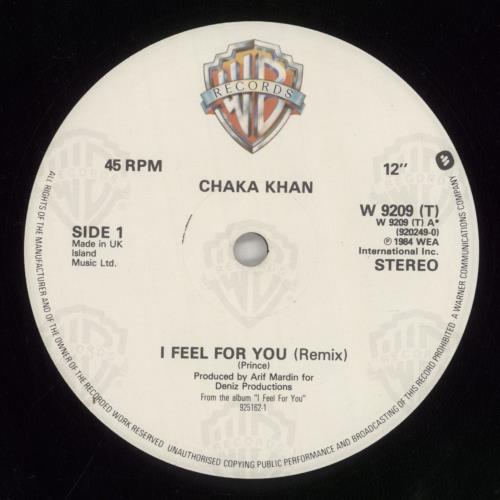 Rufus & Chaka Khan I Feel For You 12" vinyl single (12 inch record / Maxi-single) UK KHA12IF35588