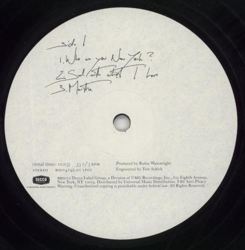 Rufus Wainwright All Days Are Nights: Songs For Lulu 2-LP vinyl record set (Double LP Album) UK RFW2LAL863834