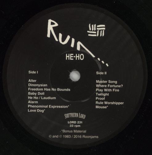 Ruin... He-Ho/Fiat Lux 2-LP vinyl record set (Double LP Album) US 9UU2LHE866704