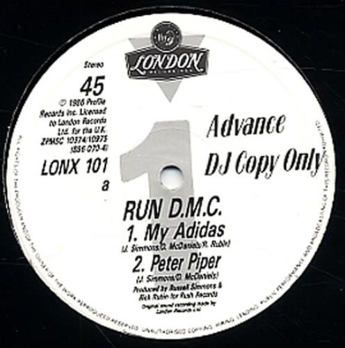 Run DMC My Adidas 12" vinyl single (12 inch record / Maxi-single) UK RMC12MY56489