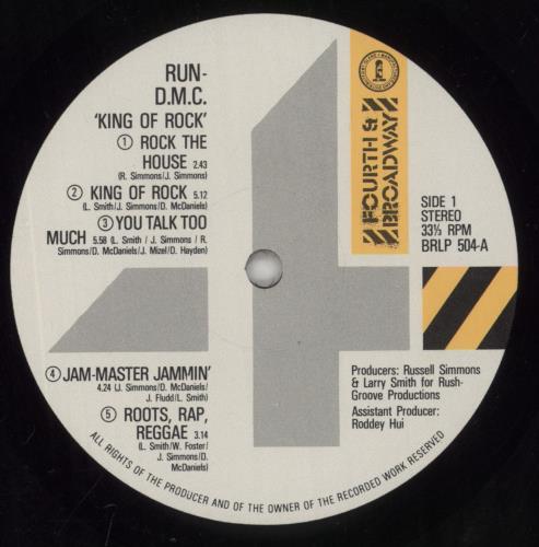 Run DMC Rock The House vinyl LP album (LP record) UK RMCLPRO117078