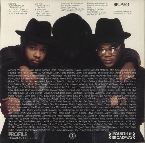 Run DMC Rock The House vinyl LP album (LP record) UK RMCLPRO117078