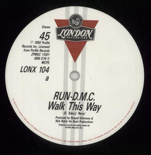 Run DMC Walk This Way 12" vinyl single (12 inch record / Maxi-single) UK RMC12WA680760