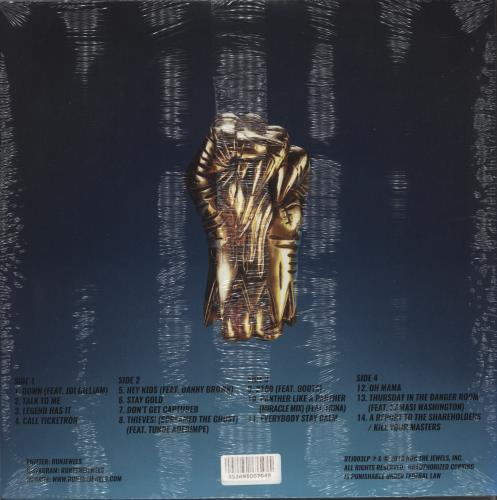 Run The Jewels Run The Jewels 3 - Gold Vinyl + RTJ Pendant & Gold Chain - Sealed 2-LP vinyl record set (Double LP Album) US YUR2LRU880477