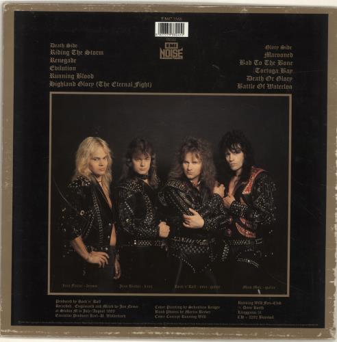 Running Wild Death Or Glory - EX vinyl LP album (LP record) UK R56LPDE700579