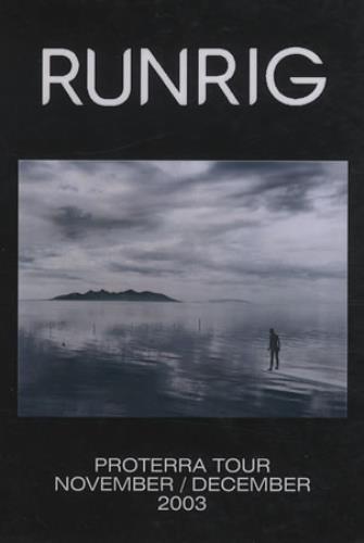 Runrig Proterra Tour - November/December 2003 Tour Itinerary Itinerary UK RUNBKPR404823