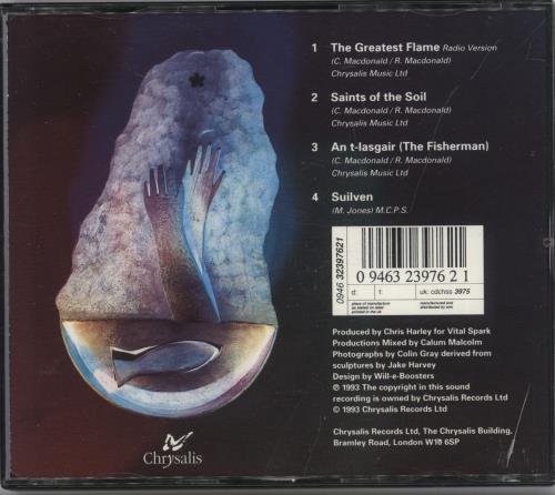 Runrig The Greatest Flame - Part 1 CD single (CD5 / 5") UK RUNC5TH17526