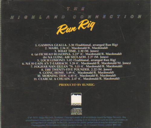 Runrig The Highland Connection CD album (CDLP) UK RUNCDTH44719