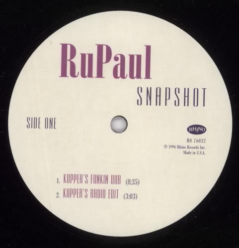 RuPaul Snapshot 12" vinyl single (12 inch record / Maxi-single) US RUP12SN121348