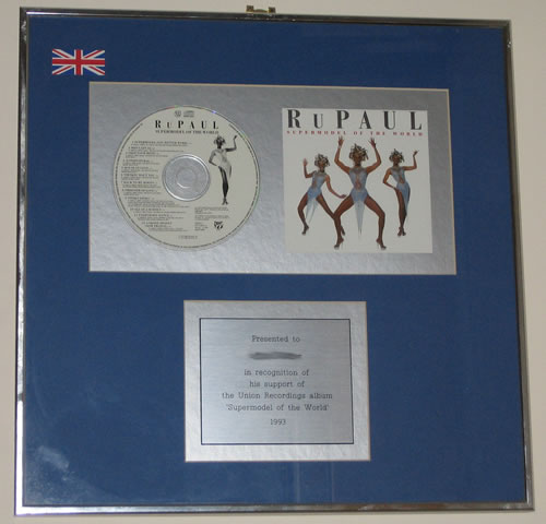 RuPaul Supermodel Of The World award disc UK RUPAWSU346006
