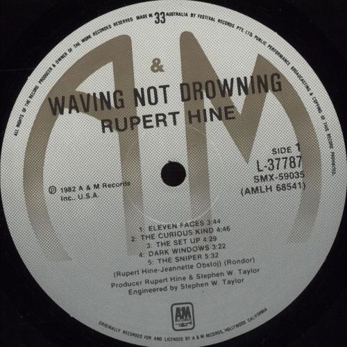 Rupert Hine Waving Not Drowning vinyl LP album (LP record) Australian RH2LPWA671091
