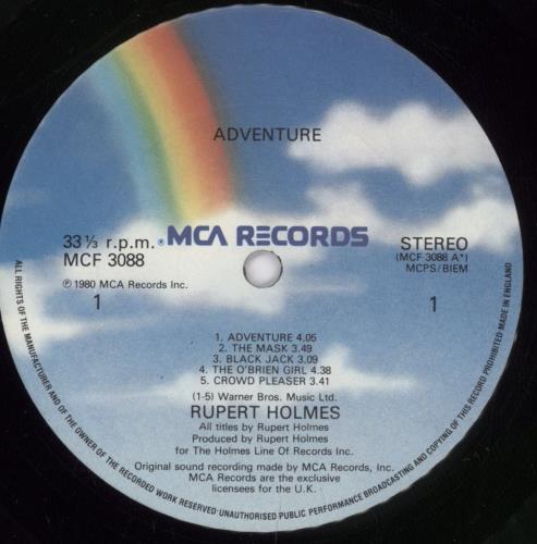 Rupert Holmes Adventure vinyl LP album (LP record) UK RHLLPAD584753