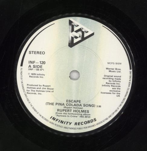 Rupert Holmes Escape (The Pi�a Colada Song) - P/S 7" vinyl single (7 inch record / 45) UK RHL07ES347552