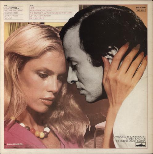 Rupert Holmes Partners In Crime vinyl LP album (LP record) UK RHLLPPA380149