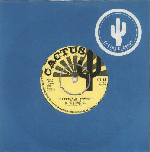 Rupie Edwards Ire Feelings (Skanga) + Cactus Sleeve 7" vinyl single (7 inch record / 45) UK RUE07IR694121