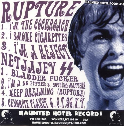 Rupture The Fucking Record! 7" vinyl single (7 inch record / 45) US 6ZR07TH835242