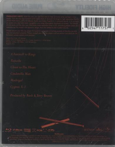 Rush A Farewell To Kings - Sealed Blu Ray Audio UK RUSABAF798905