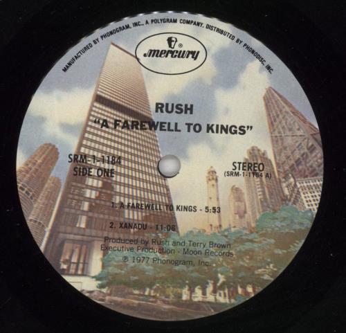 Rush A Farewell To Kings - VG vinyl LP album (LP record) US RUSLPAF794766
