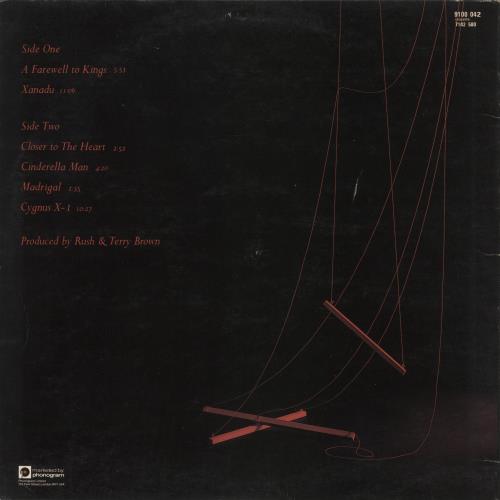 Rush A Farewell To Kings - VG vinyl LP album (LP record) UK RUSLPAF868981