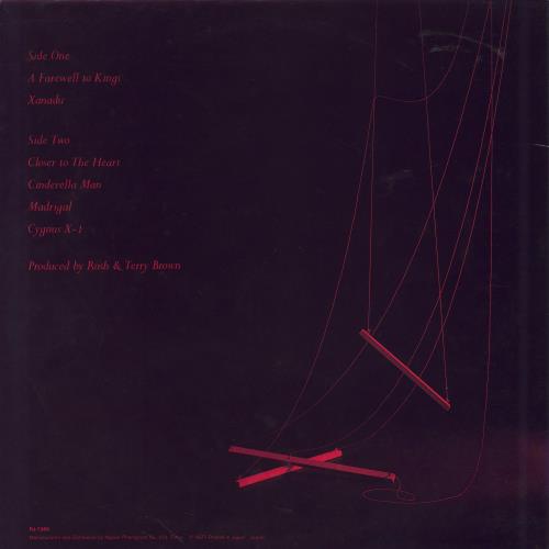 Rush A Farewell To Kings vinyl LP album (LP record) Japanese RUSLPAF779496