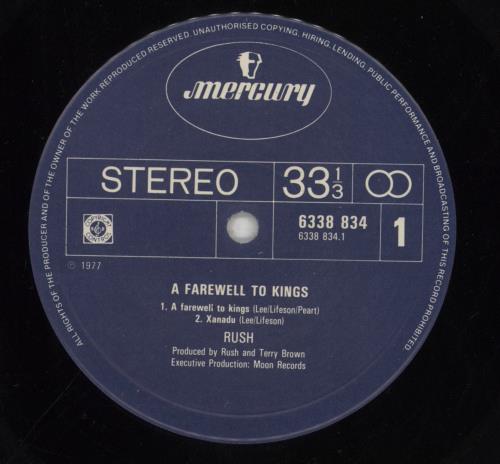 Rush A Farewell To Kings vinyl LP album (LP record) Dutch RUSLPAF850688