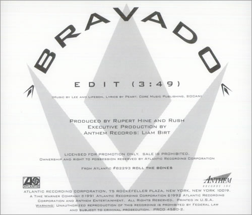 Rush Bravado - Picture CD single (CD5 / 5") US RUSC5BR09182