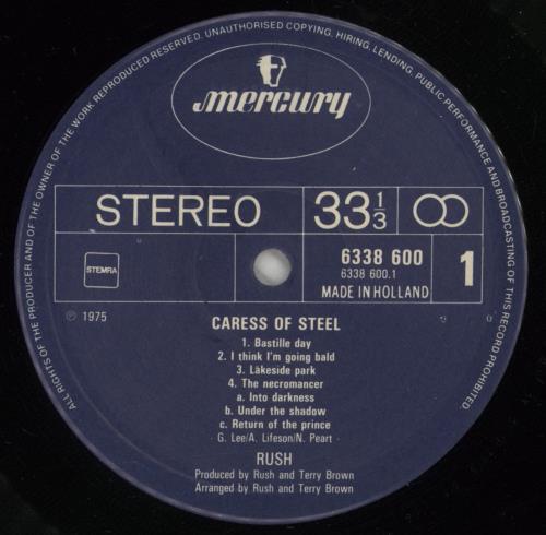 Rush Caress Of Steel vinyl LP album (LP record) Dutch RUSLPCA810501