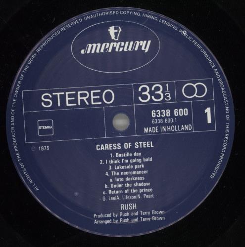 Rush Caress Of Steel vinyl LP album (LP record) Dutch RUSLPCA887715