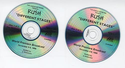 Rush Different Stages 2 CD album set (Double CD) US RUS2CDI126730