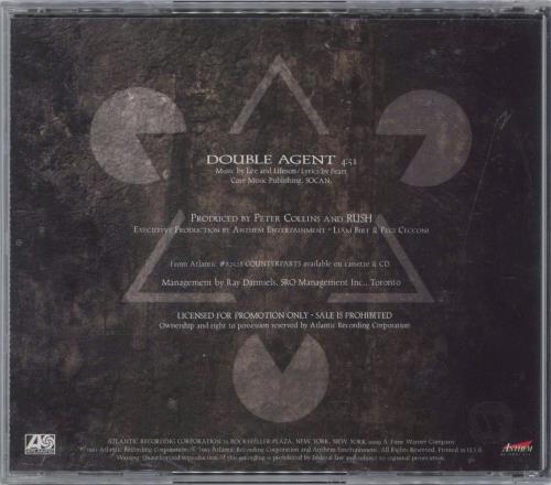 Rush Double Agent CD single (CD5 / 5") US RUSC5DO30548