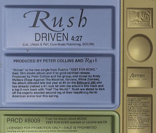 Rush Driven CD single (CD5 / 5") US RUSC5DR83842