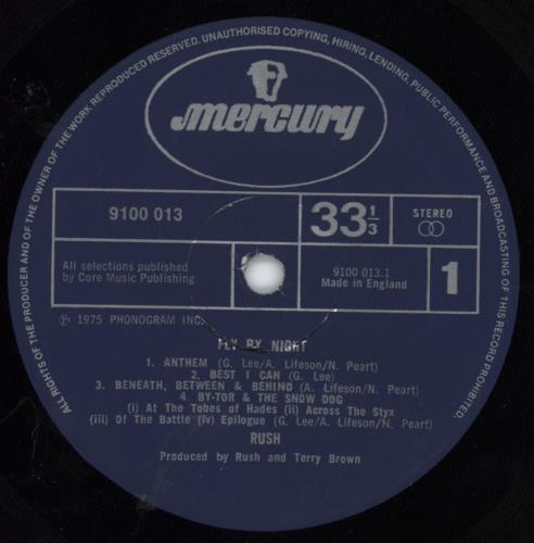 Rush Fly By Night + Insert & Two Star Stamped Sleeve vinyl LP album (LP record) UK RUSLPFL798870