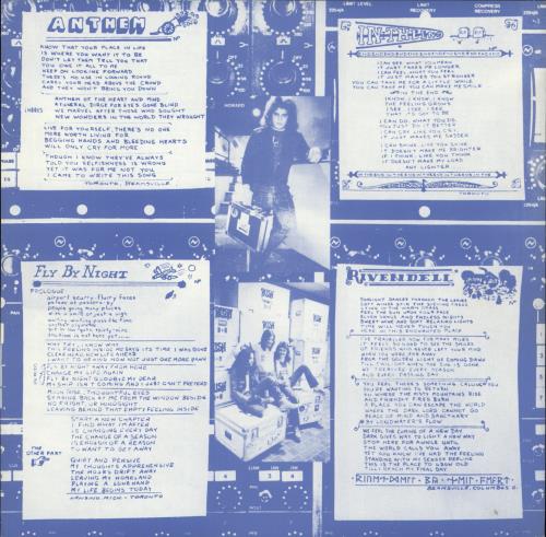 Rush Fly By Night + Insert - EX vinyl LP album (LP record) UK RUSLPFL54897