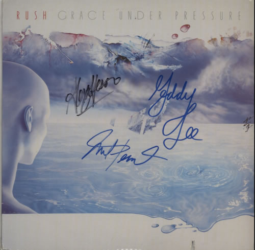 Rush Grace Under Pressure - Autographed US vinyl LP album (LP record ...