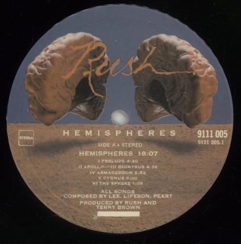 Rush Hemispheres + Poster vinyl LP album (LP record) Dutch RUSLPHE578686