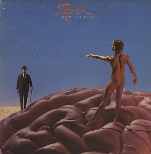 Rush Hemispheres - Red + Poster - VG vinyl LP album (LP record) Canadian RUSLPHE867448