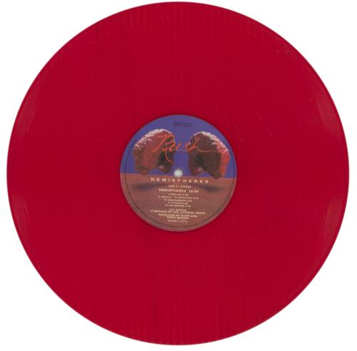 Rush Hemispheres - Red + Poster - VG vinyl LP album (LP record) Canadian RUSLPHE867448