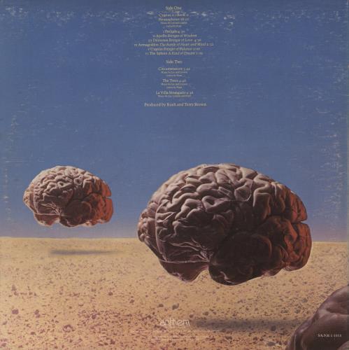 Rush Hemispheres - Red + Poster - VG vinyl LP album (LP record) Canadian RUSLPHE867448